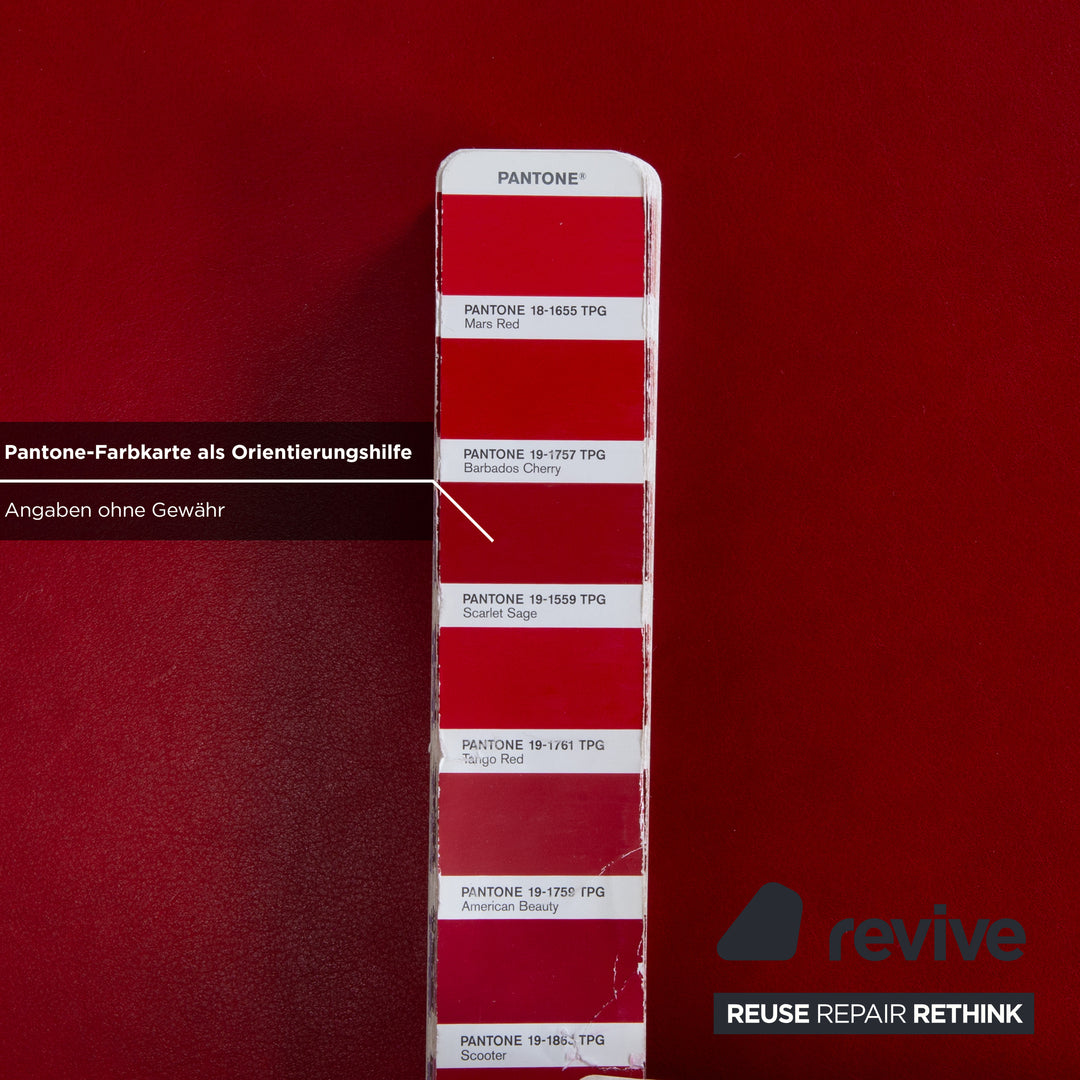 Willi Schillig Loop Leder Hocker Rot