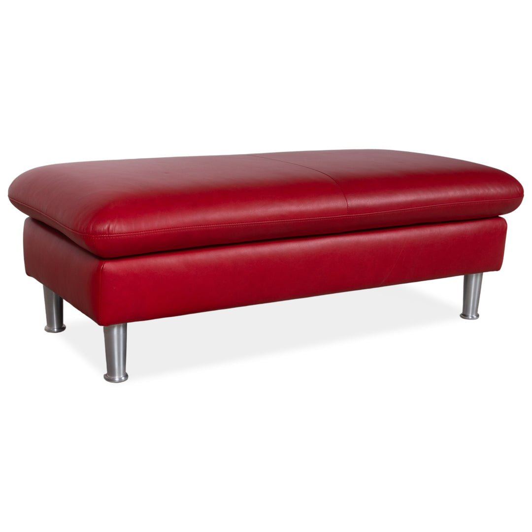 Willi Schillig Loop Leder Hocker Rot