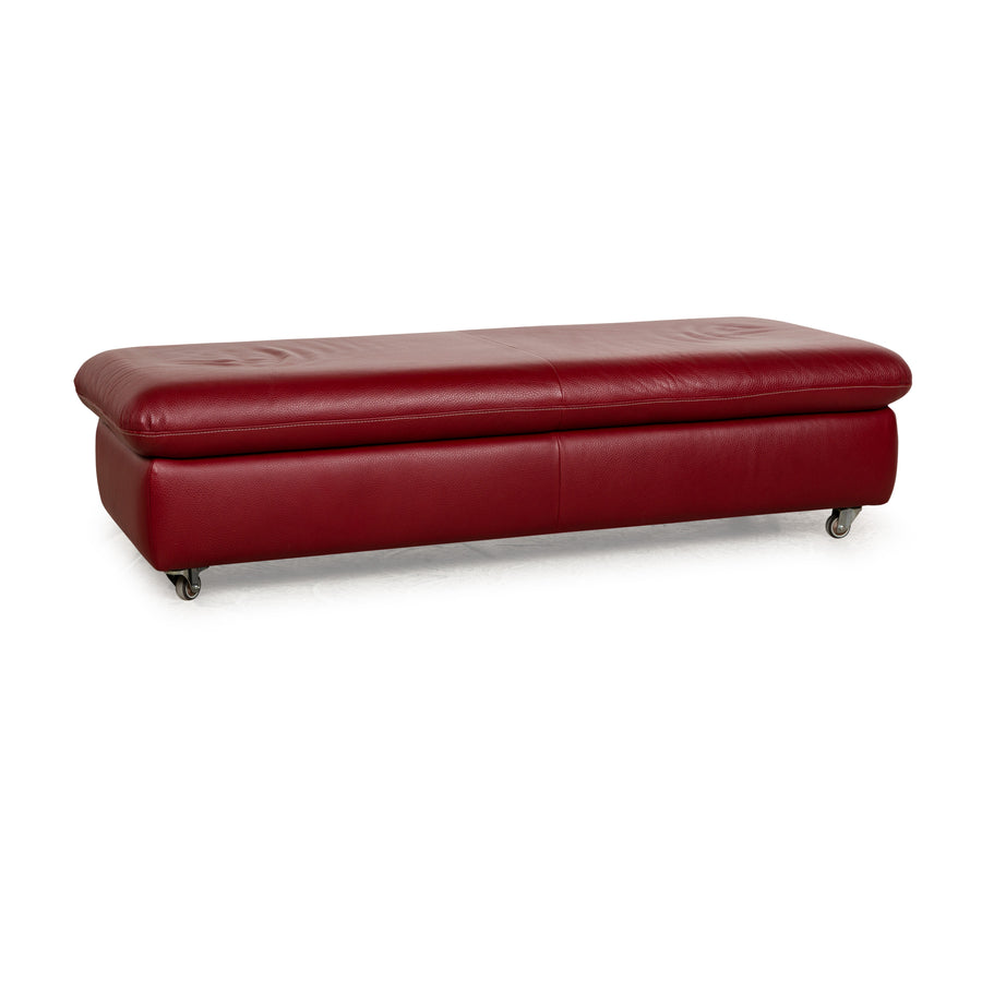 Willi Schillig Loop Leather Stool Red manual function