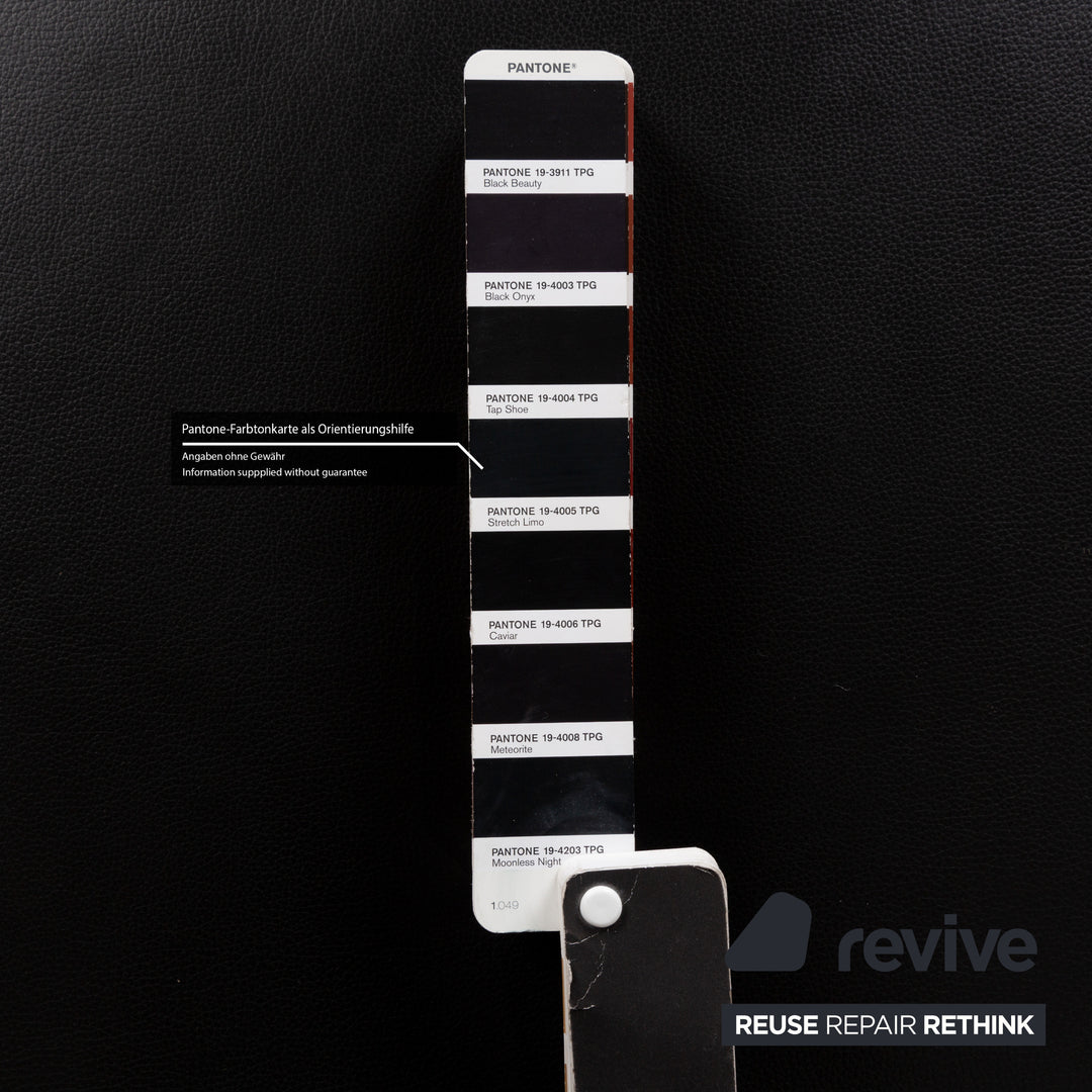 Willi Schillig Loop Leder Hocker Schwarz