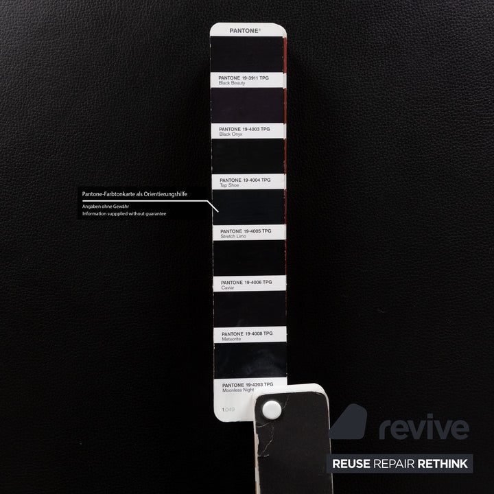 Willi Schillig Loop Leder Hocker Schwarz