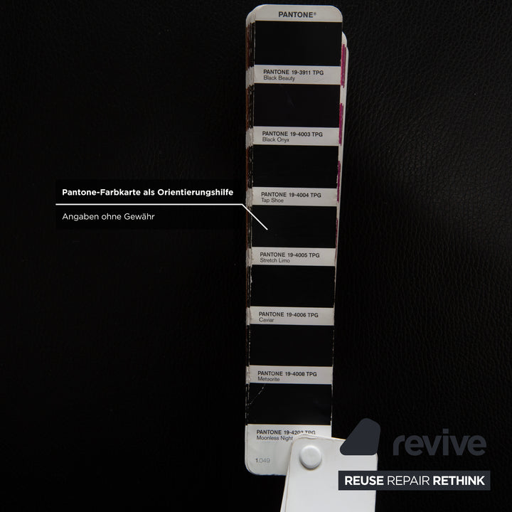 Canapé deux places en cuir noir Willi Schillig Lucca avec appuie-tête