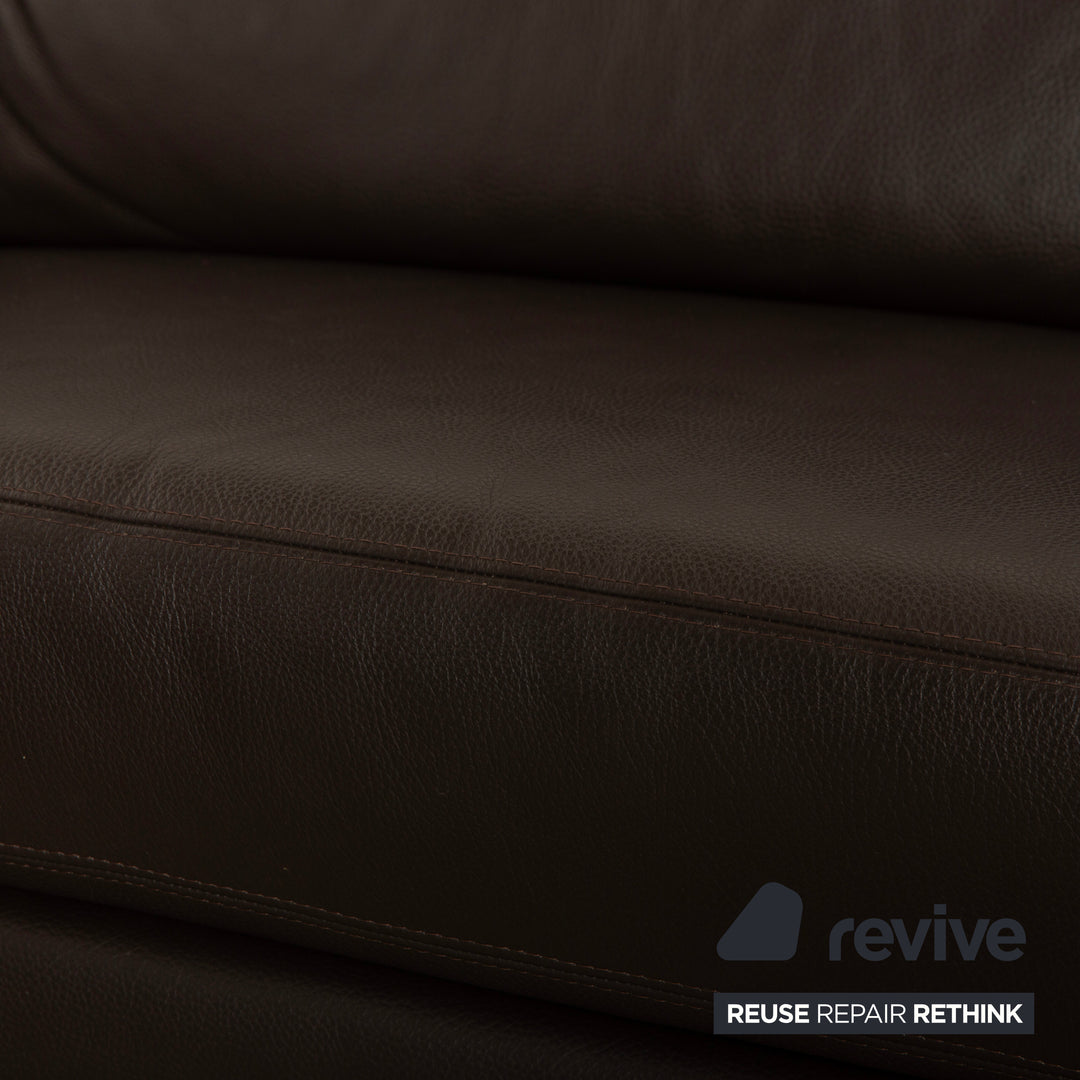 Willi Schillig Matrixx Leder Ecksofa Braun Sofa Couch