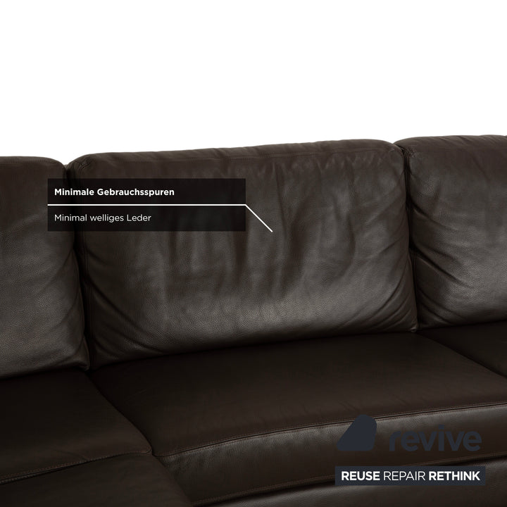 Willi Schillig Matrixx Leder Ecksofa Braun Sofa Couch