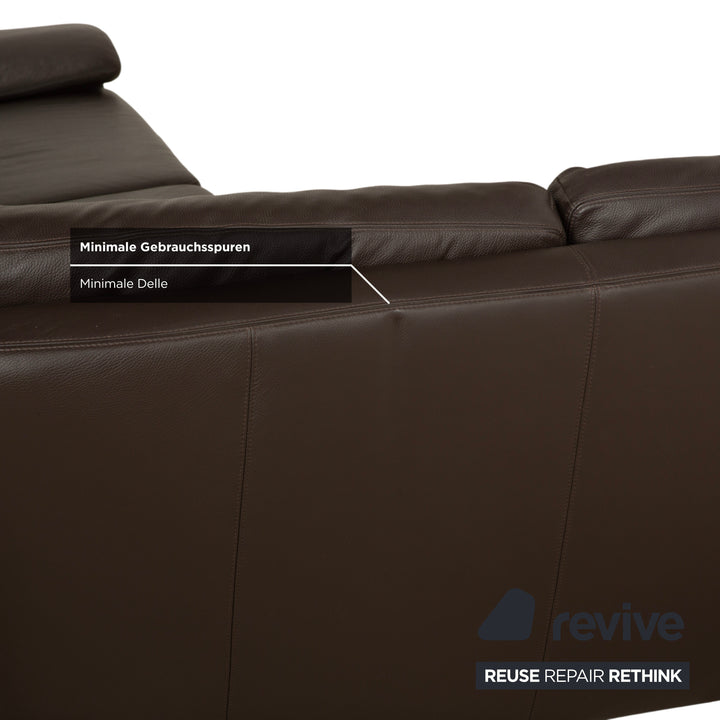 Willi Schillig Matrixx Leder Ecksofa Braun Sofa Couch