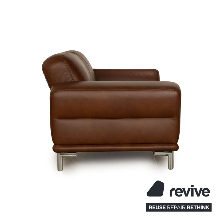 Willi Schillig Montanaa Leder Sofa Garnitur Braun Zweisitzer Couch