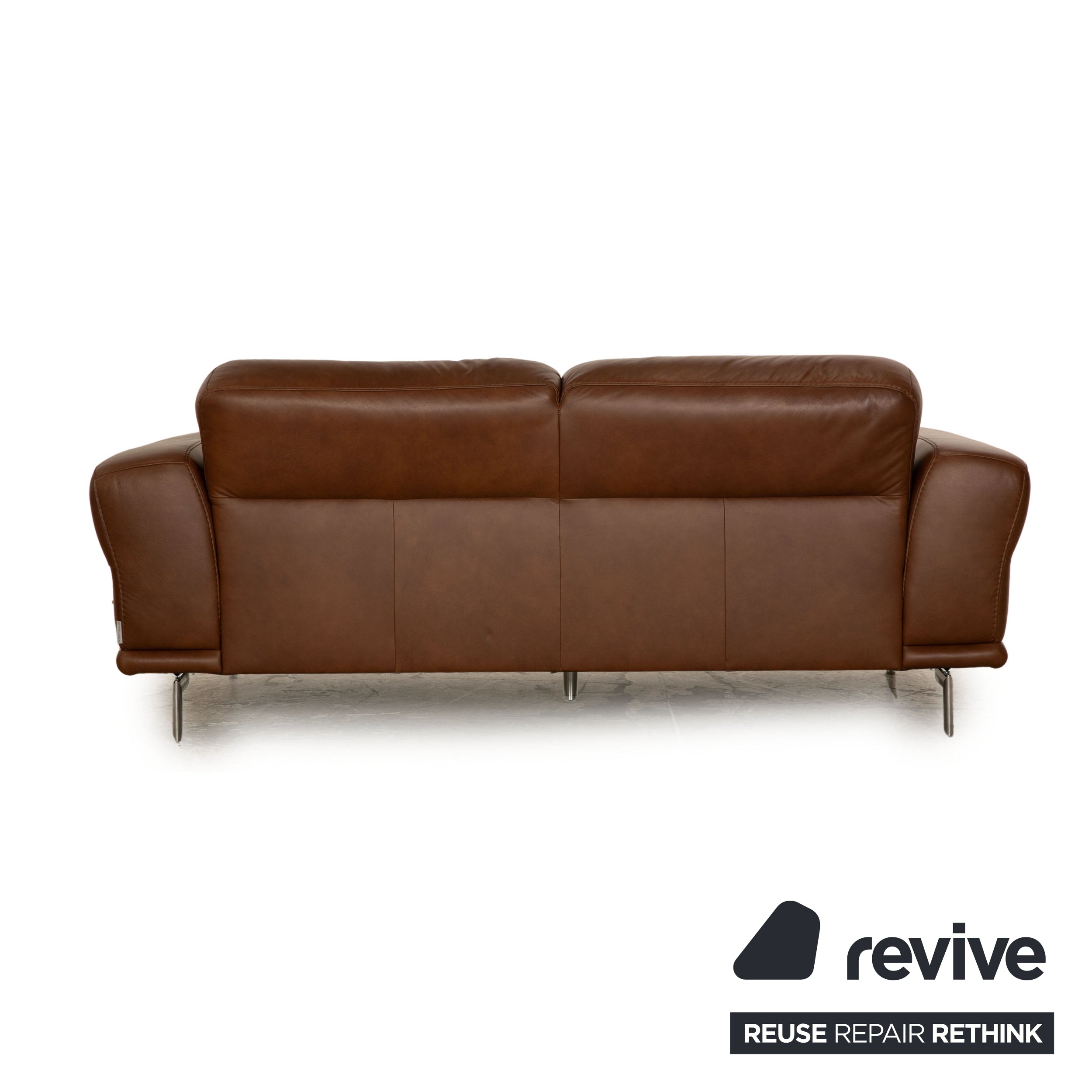 Willi Schillig Montanaa Leather Sofa Set Brown Two-Seater Couch