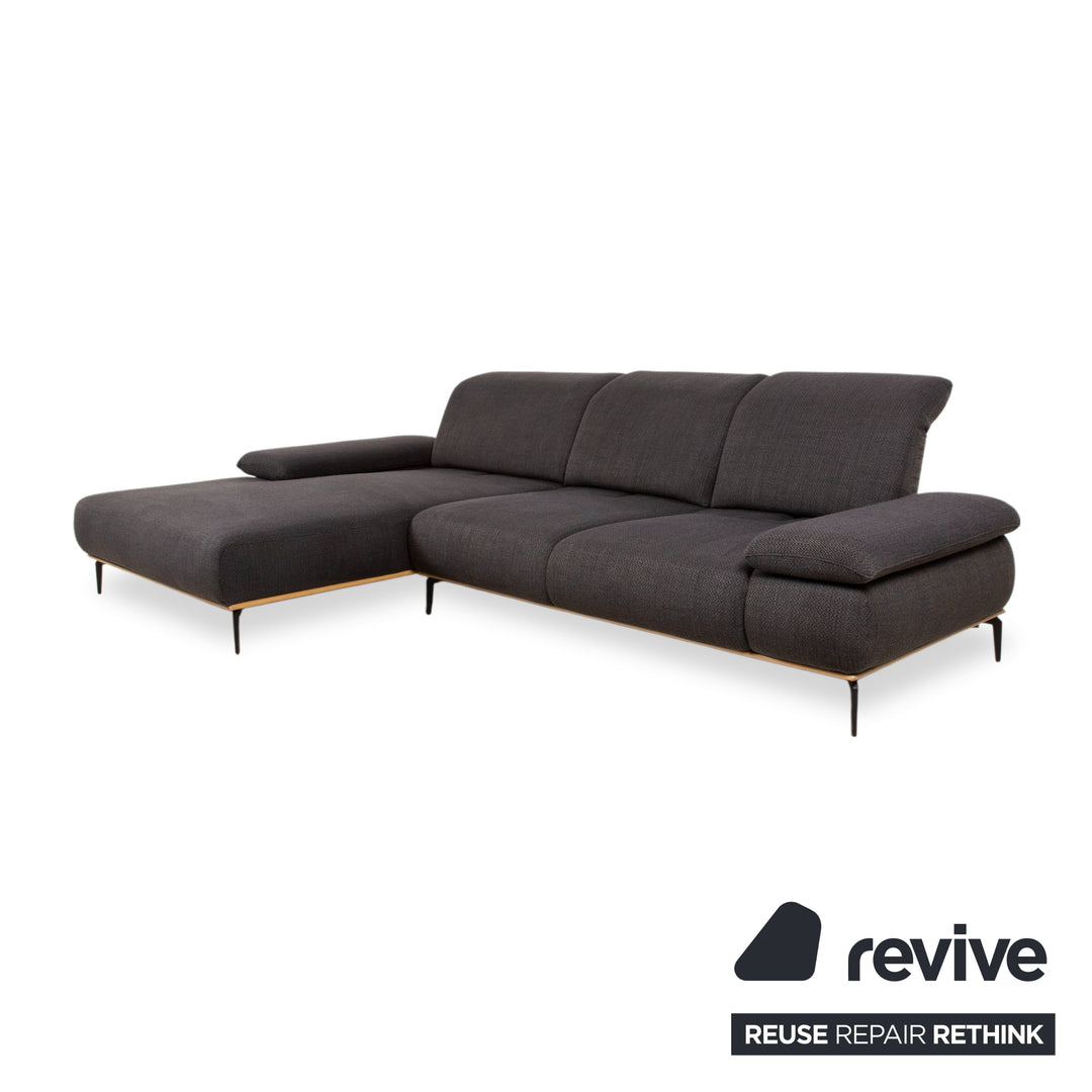 Willi Schillig Run Stoff Ecksofa Anthrazit Sofa Couch manuelle Funktion