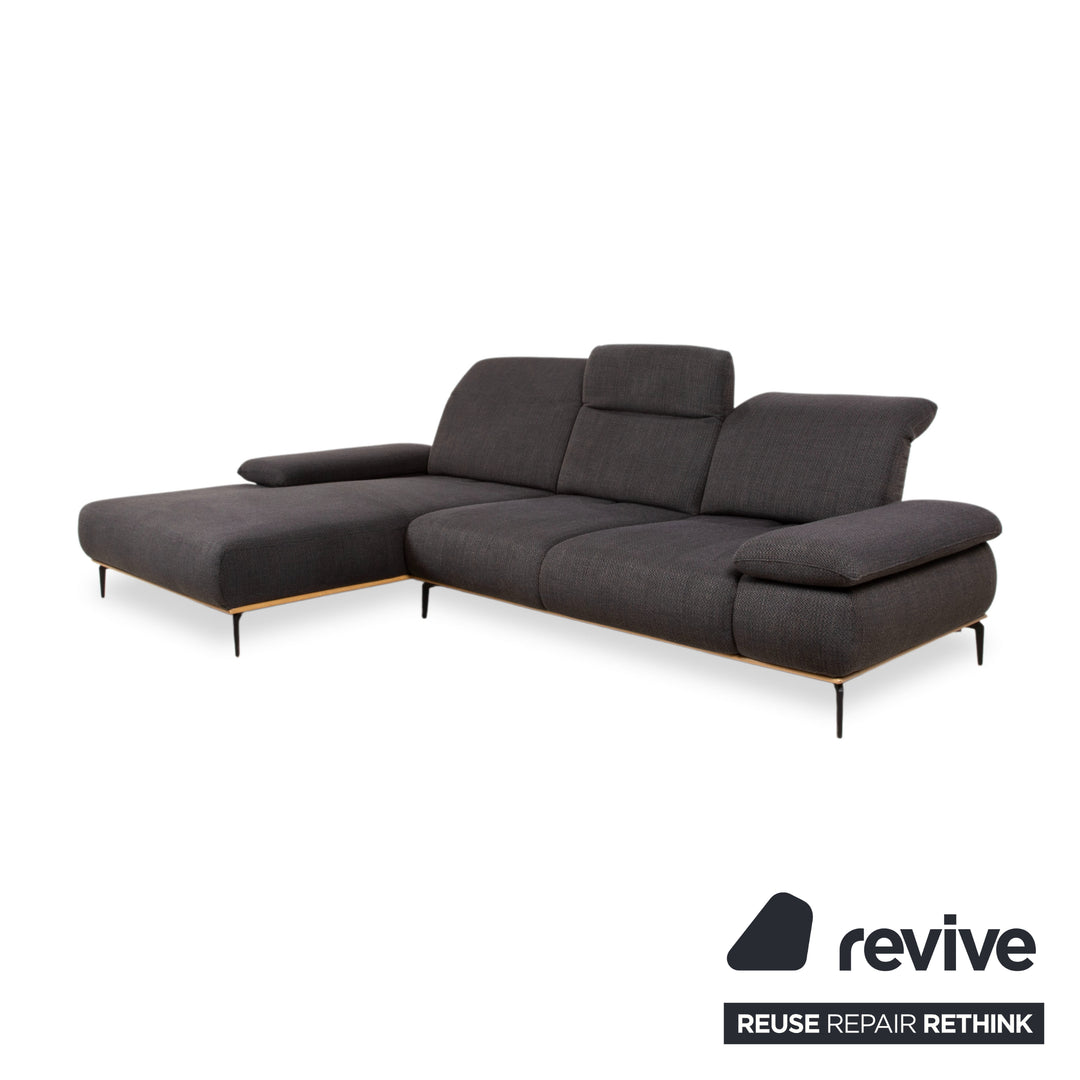Willi Schillig Run Stoff Ecksofa Anthrazit Sofa Couch manuelle Funktion