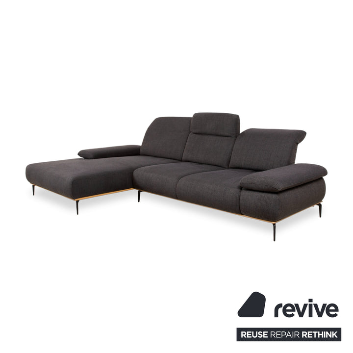 Willi Schillig Run Stoff Ecksofa Anthrazit Sofa Couch manuelle Funktion