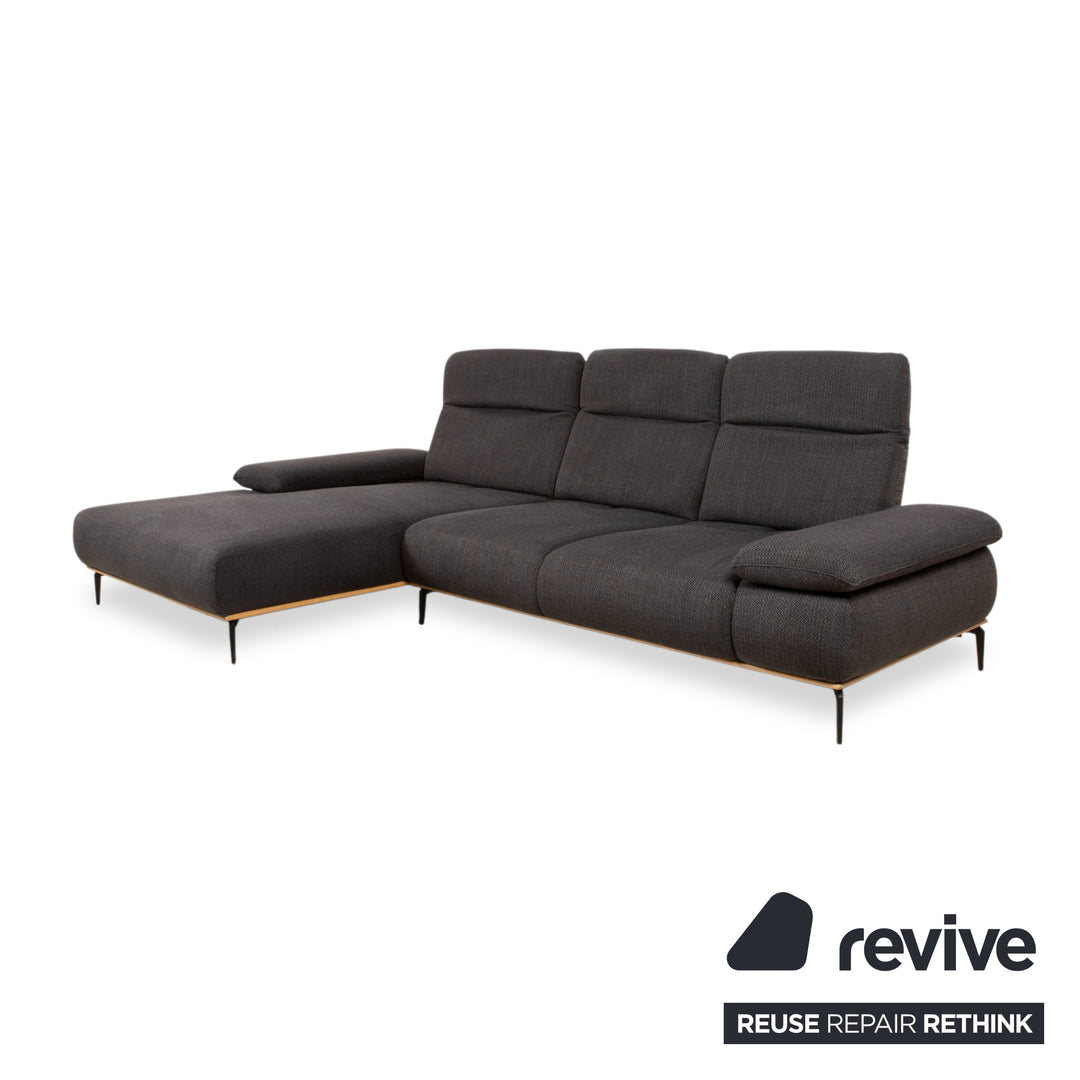 Willi Schillig Run Stoff Ecksofa Athrazit Sofa Couch manuelle Funktion