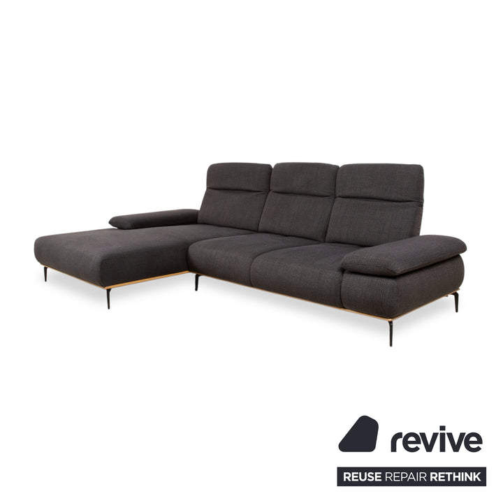 Willi Schillig Run Stoff Ecksofa Anthrazit Sofa Couch manuelle Funktion