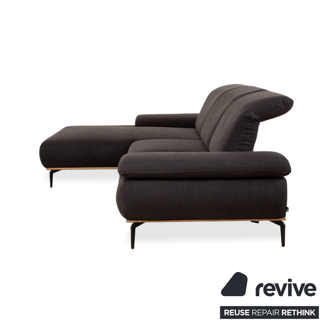 Willi Schillig Run Stoff Ecksofa Anthrazit Sofa Couch manuelle Funktion