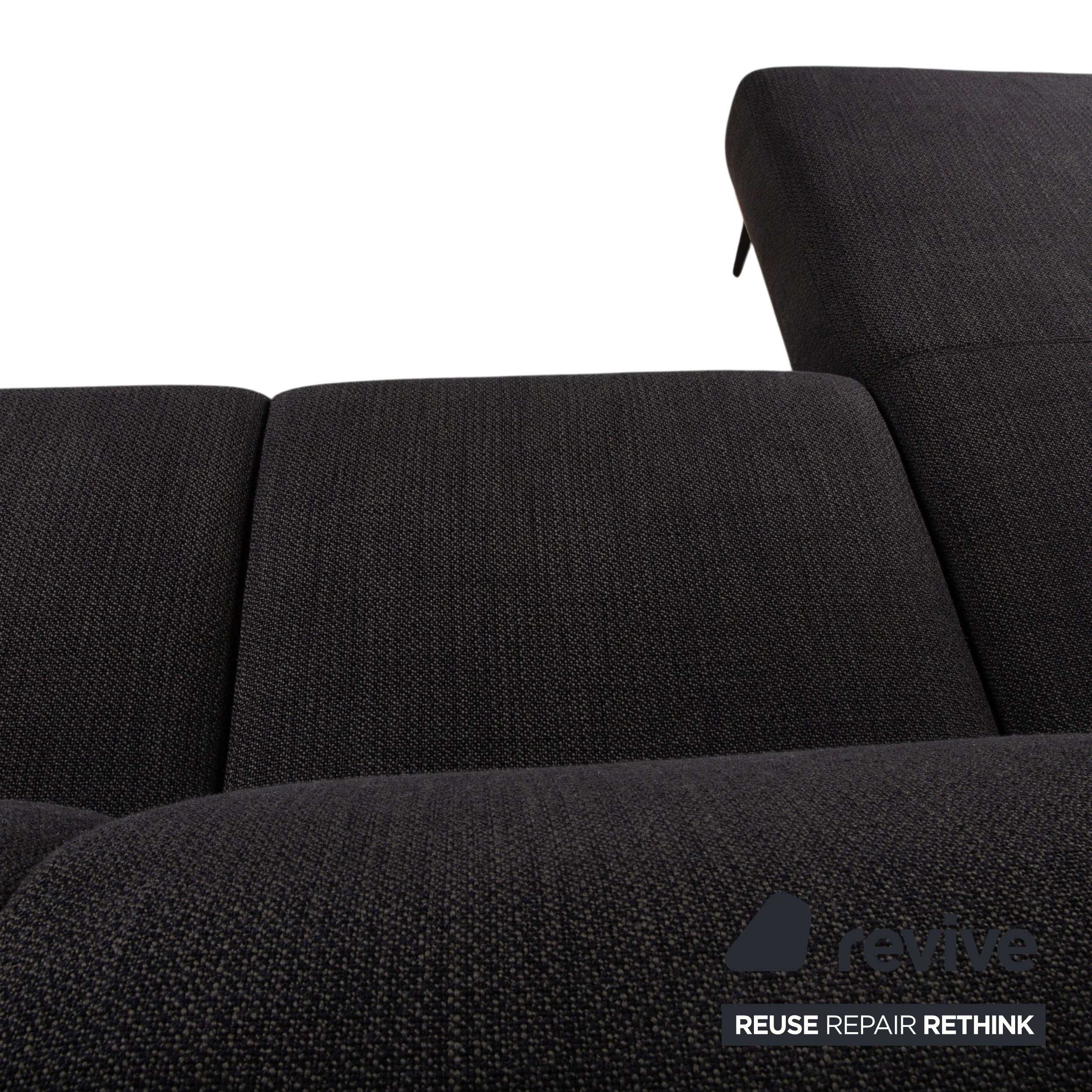 Willi Schillig Run Fabric Corner Sofa Anthracite Sofa Couch Manual Function