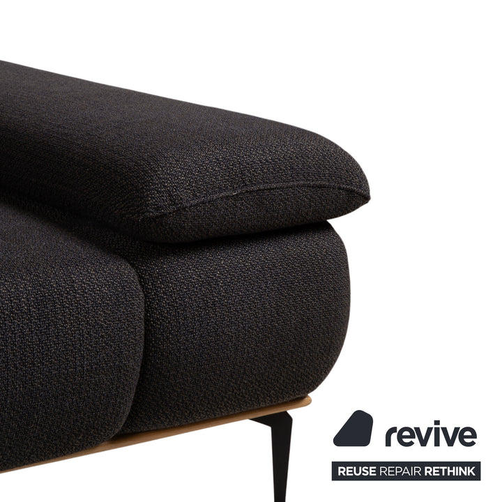 Willi Schillig Run Fabric Corner Sofa Anthracite Sofa Couch Manual Function