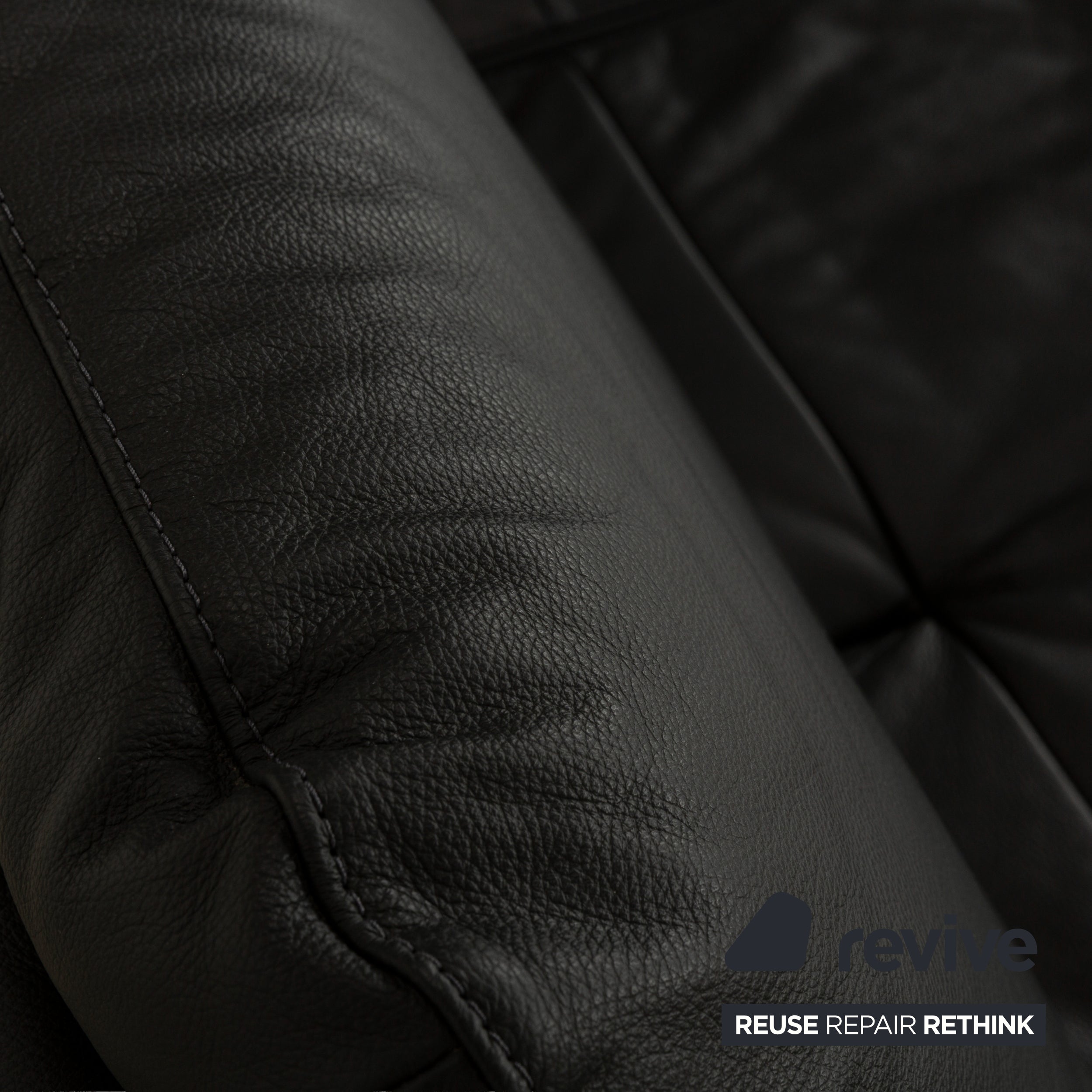 Willi Schillig Samiraa Leder Ecksofa Schwarz Récamière rechts Sofa Couch