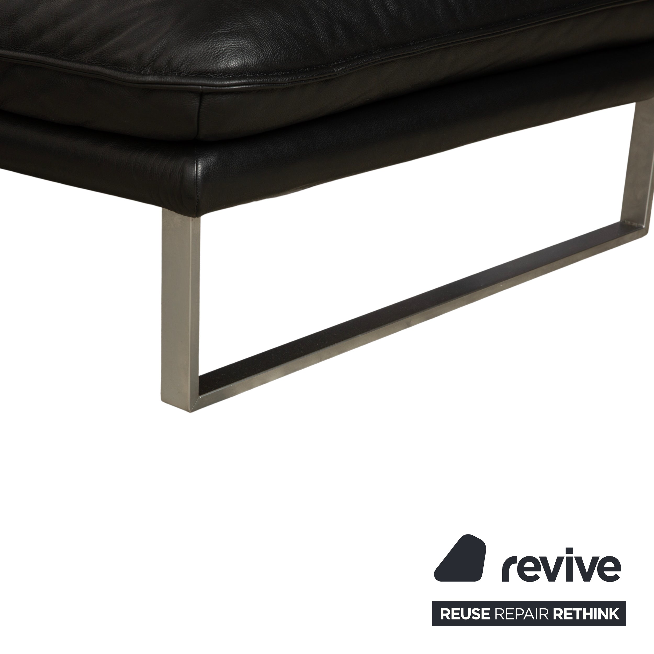 Willi Schillig Sherry Leder Ecksofa Schwarz Sofa Couch manuelle Funktion