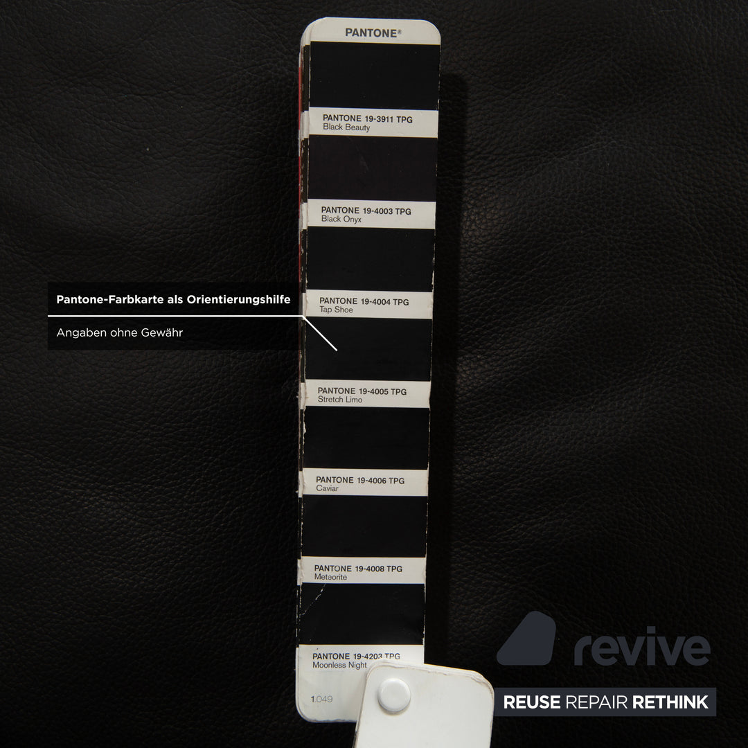 Willi Schillig Sherry Leather Corner Sofa Black Sofa Couch Manual Function