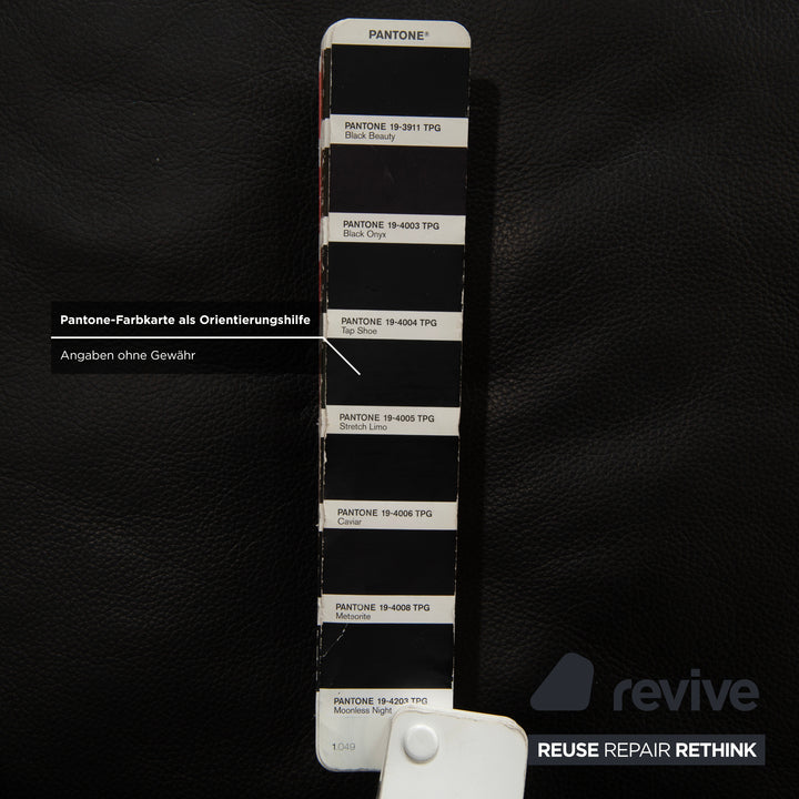 Willi Schillig Sherry Leather Corner Sofa Black Sofa Couch Manual Function