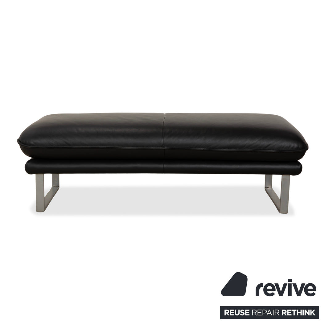 Willi Schillig Tabouret en Cuir Sherry Noir