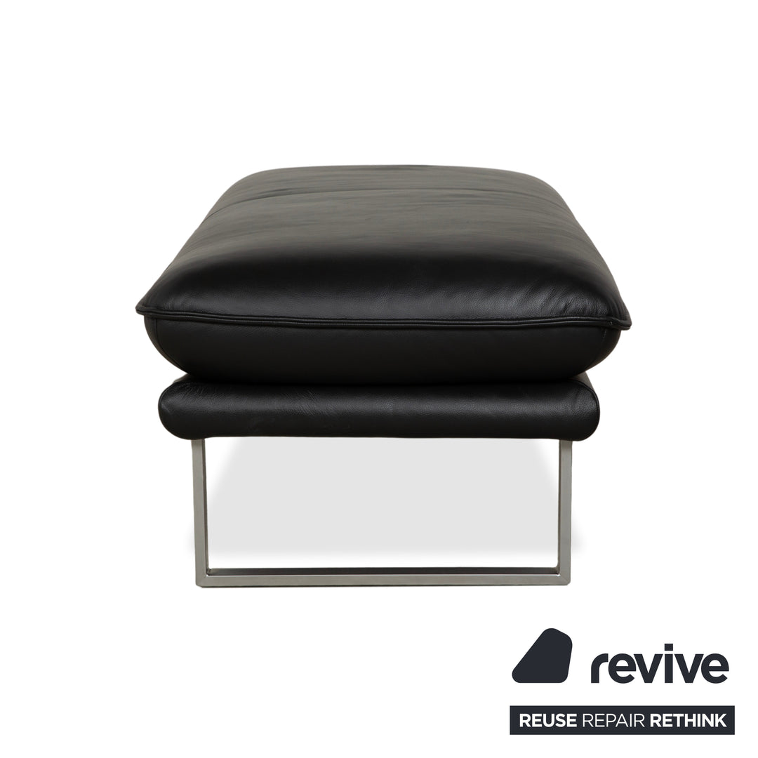 Willi Schillig Tabouret en Cuir Sherry Noir