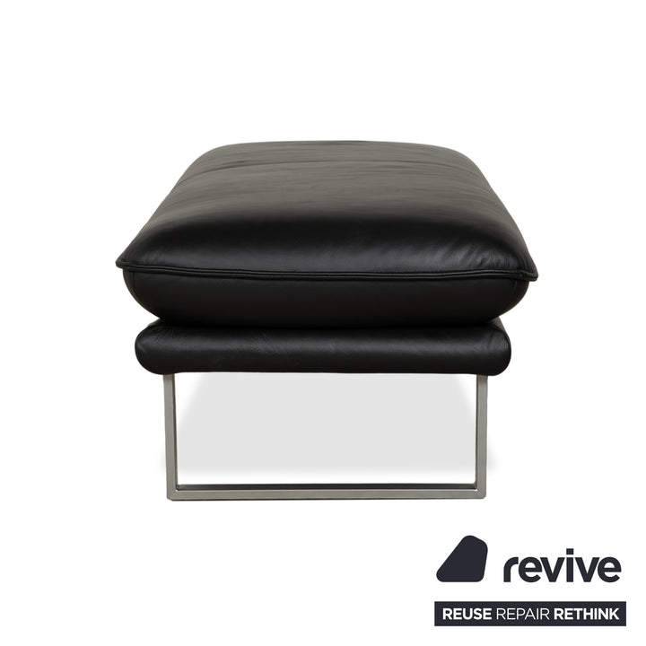 Willi Schillig Tabouret en Cuir Sherry Noir