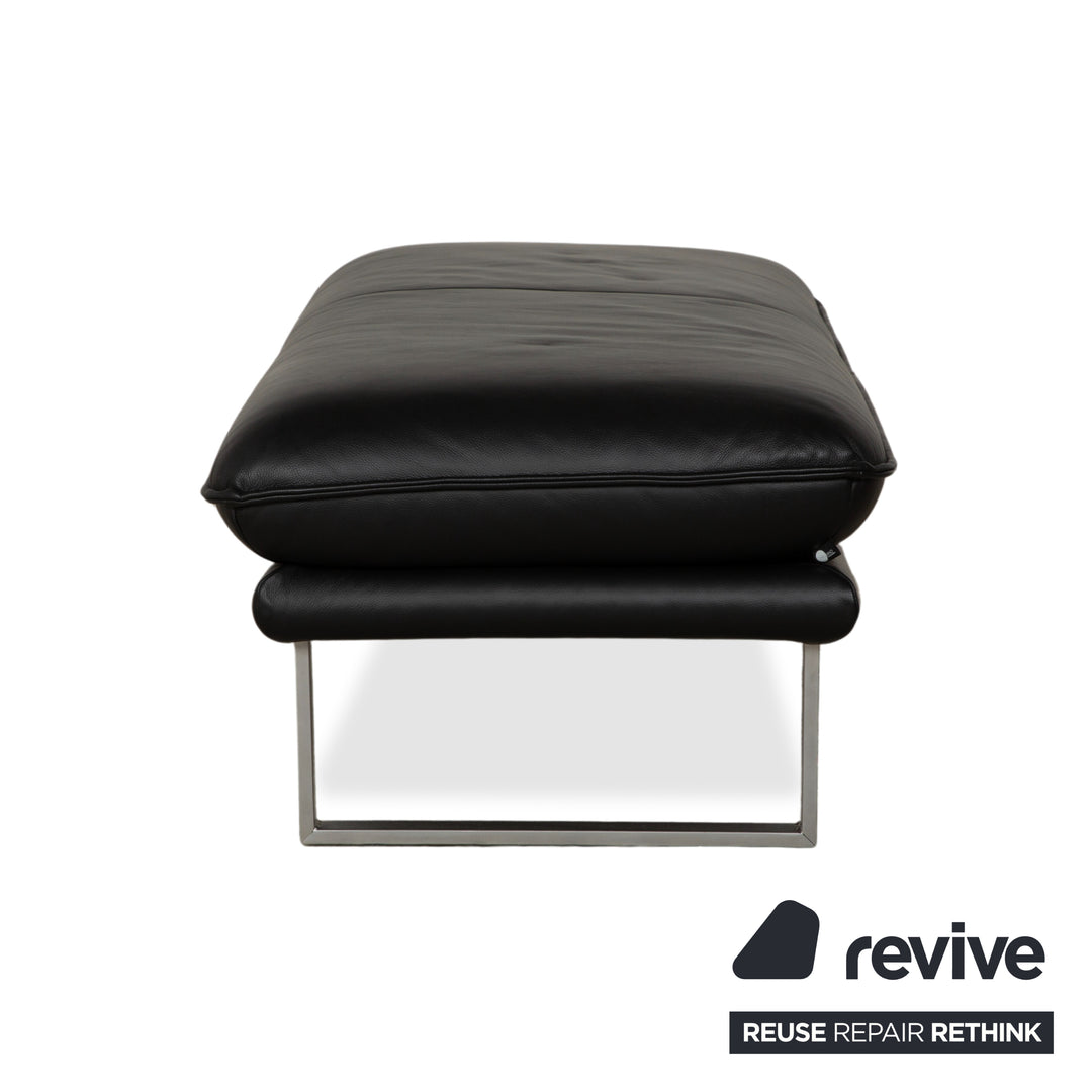 Willi Schillig Tabouret en Cuir Sherry Noir