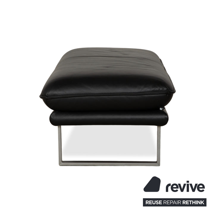 Willi Schillig Tabouret en Cuir Sherry Noir