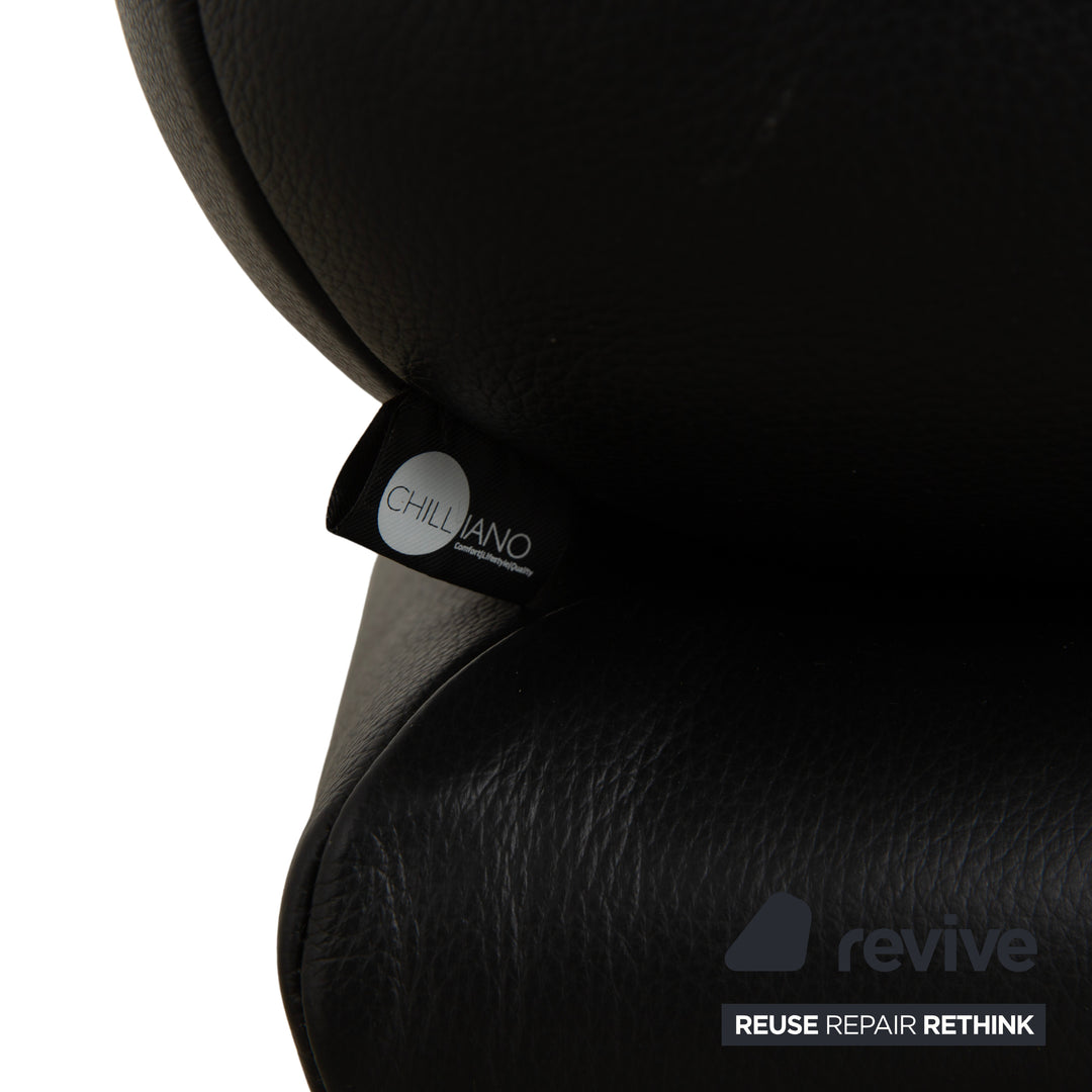 Willi Schillig Tabouret en Cuir Sherry Noir