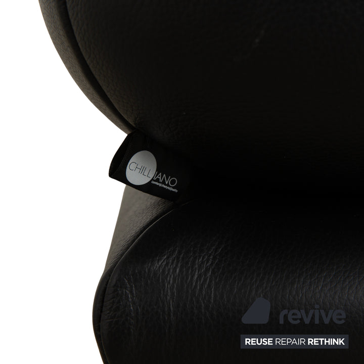 Willi Schillig Tabouret en Cuir Sherry Noir