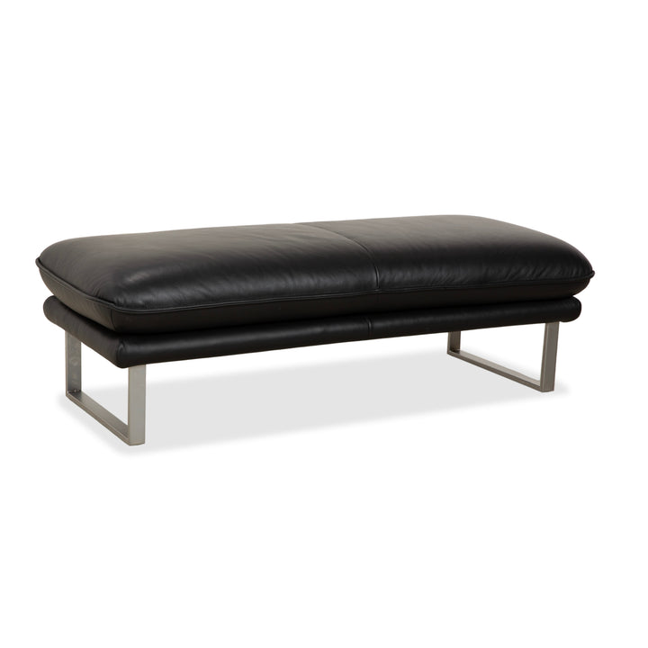 Willi Schillig Tabouret en Cuir Sherry Noir