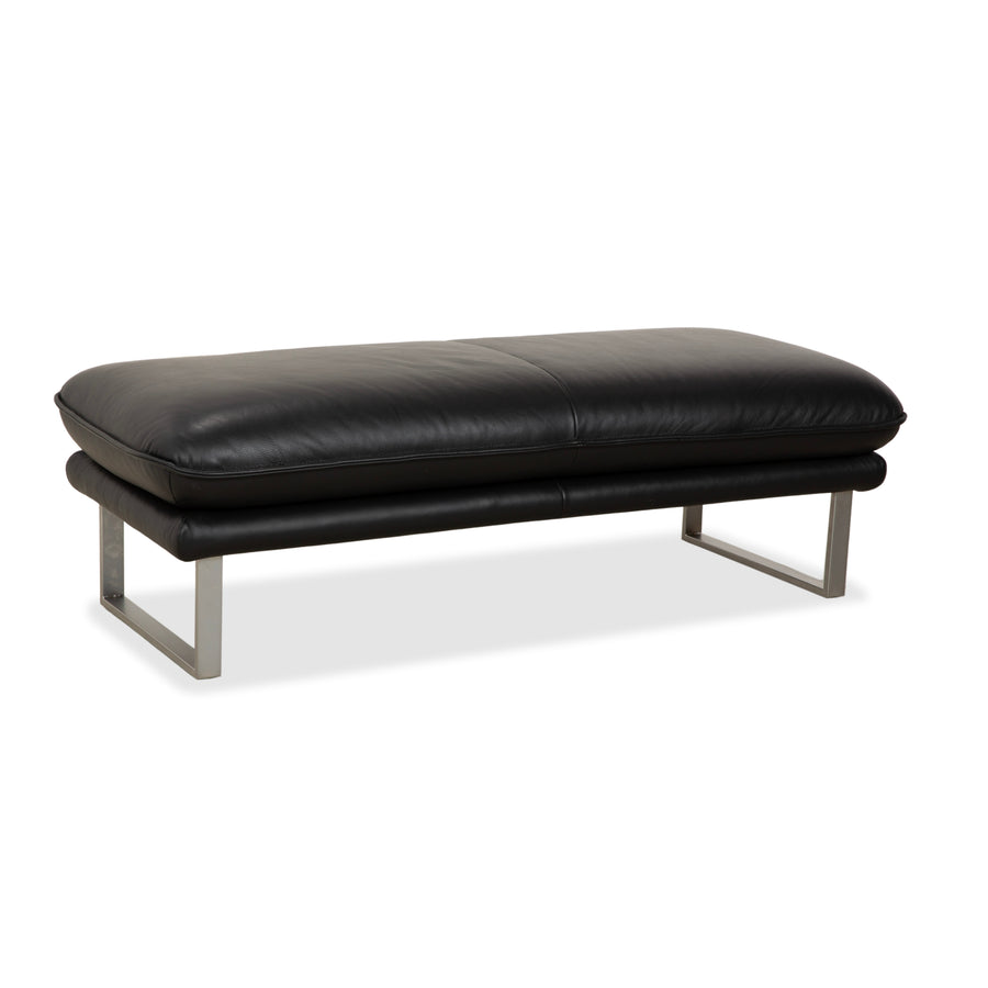 Willi Schillig Tabouret en Cuir Sherry Noir