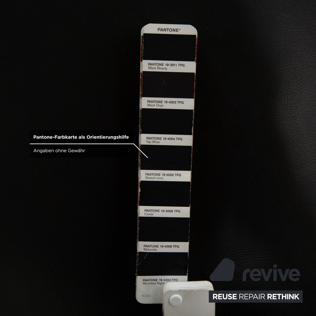 Willi Schillig Tabouret en Cuir Sherry Noir