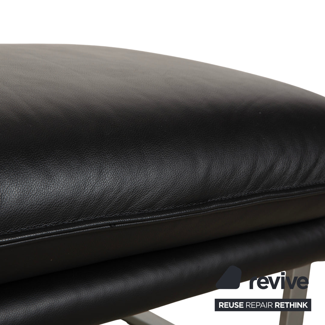 Willi Schillig Tabouret en Cuir Sherry Noir