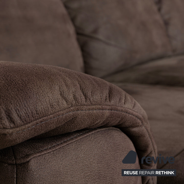 Willi Schillig Sinaatra canapé d'angle en tissu marron méridienne gauche canapé canapé