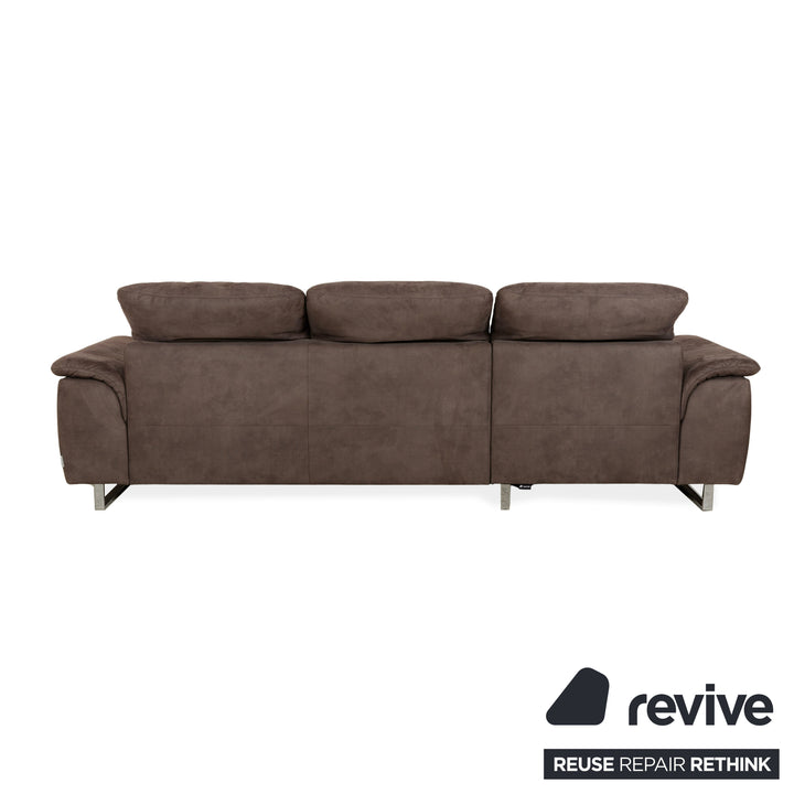 Willi Schillig Sinaatra canapé d'angle en tissu marron méridienne gauche canapé canapé