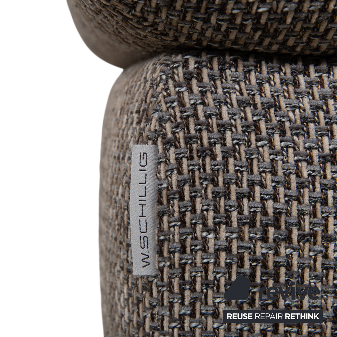 Willi Schillig Stoff Hocker Grau manuelle Funktion