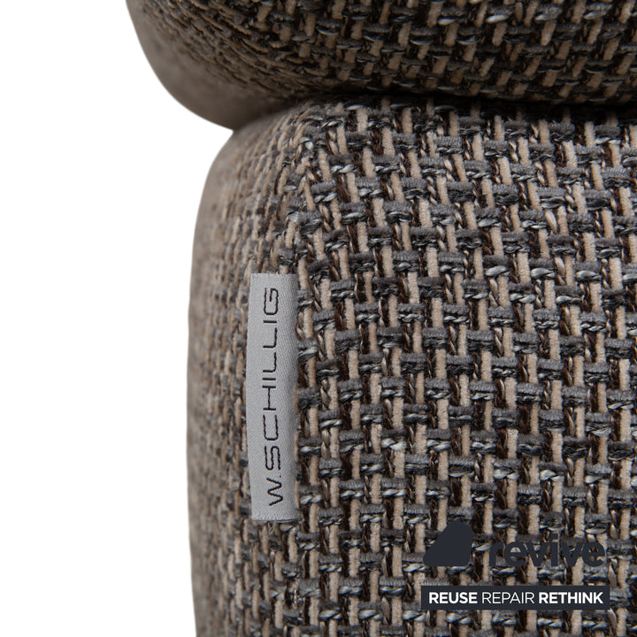 Willi Schillig Stoff Hocker Grau manuelle Funktion