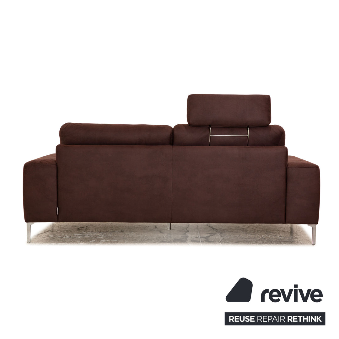 Willi Schillig Stoff Zweisitzer Braun Sofa Couch manuelle Funktion