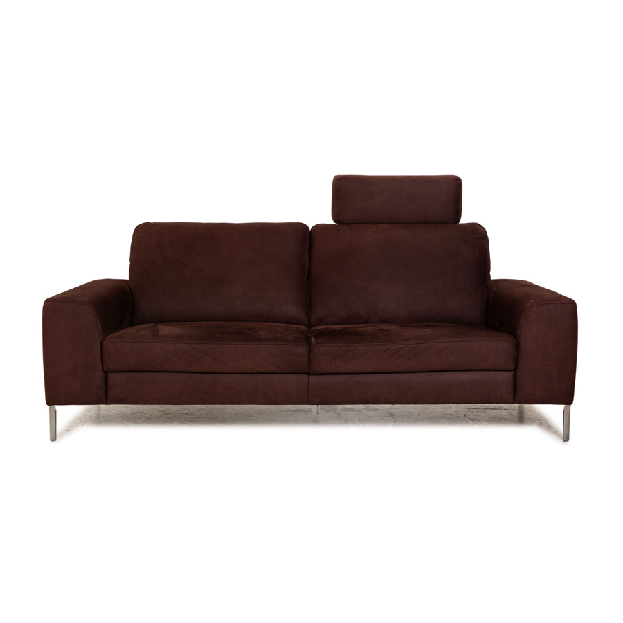 Willi Schillig Stoff Zweisitzer Braun Sofa Couch manuelle Funktion