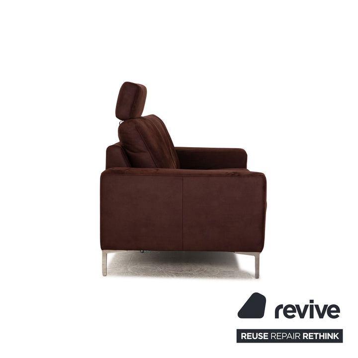 Willi Schillig Stoff Zweisitzer Braun Sofa Couch manuelle Funktion