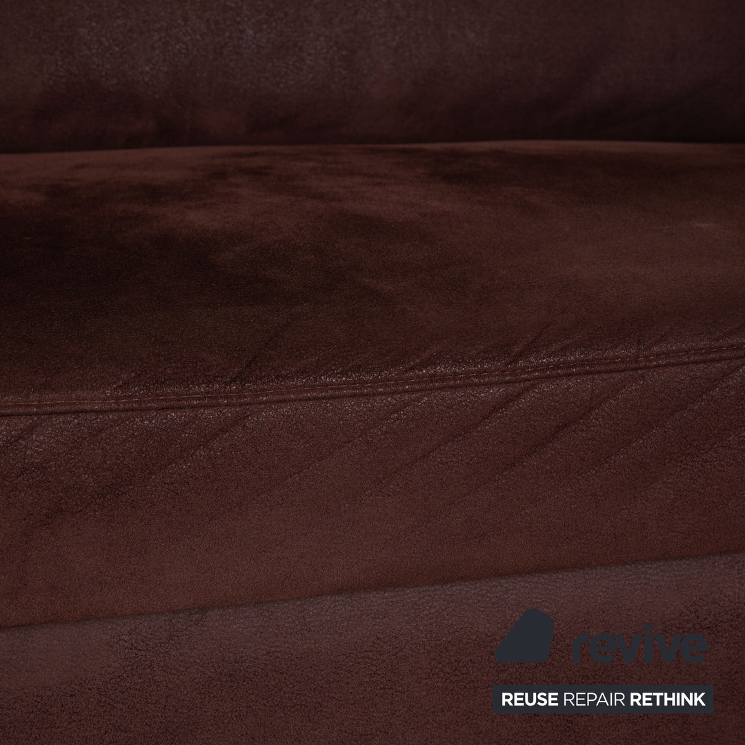 Willi Schillig Stoff Zweisitzer Braun Sofa Couch manuelle Funktion