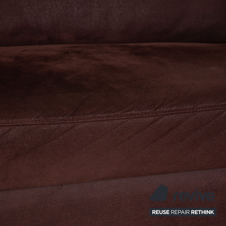 Willi Schillig Stoff Zweisitzer Braun Sofa Couch manuelle Funktion