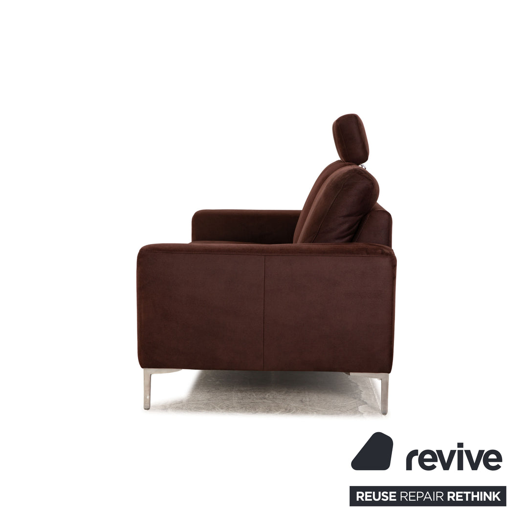 Willi Schillig Stoff Zweisitzer Braun Sofa Couch manuelle Funktion