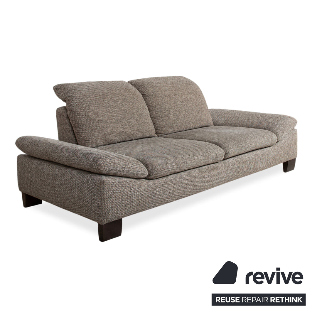 Willi Schillig fabric two-seater grey manual function sofa couch