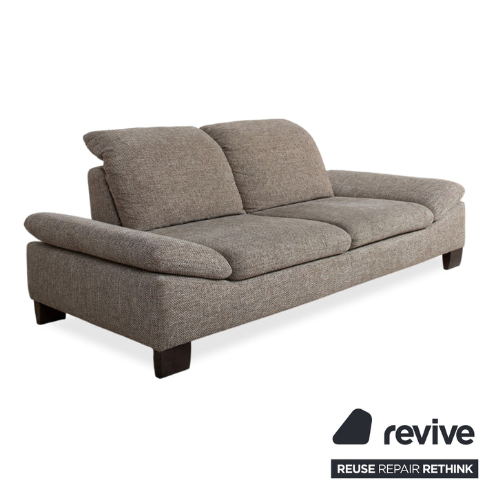 Willi Schillig fabric two-seater grey manual function sofa couch