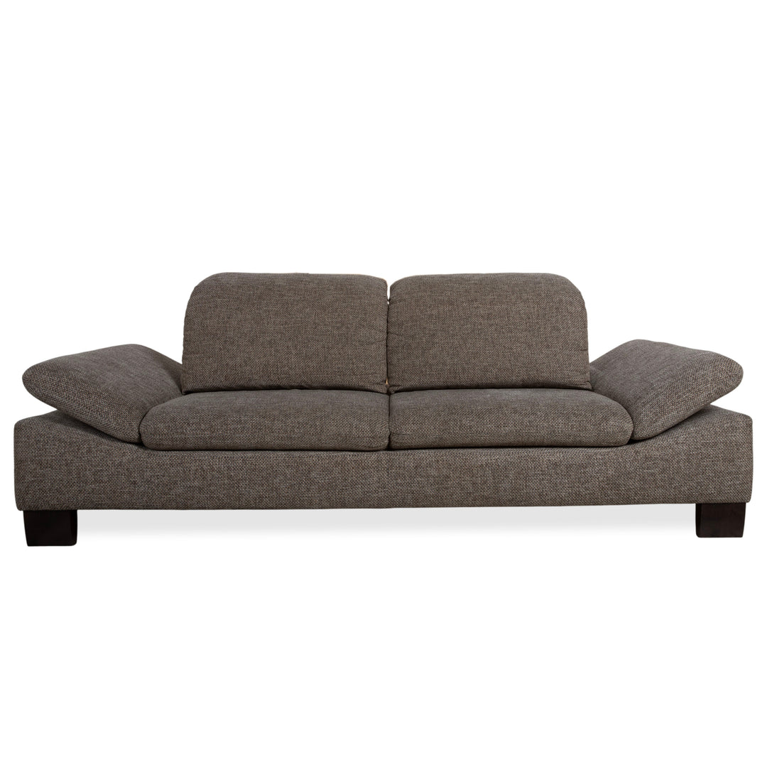 Willi Schillig fabric two-seater grey manual function sofa couch