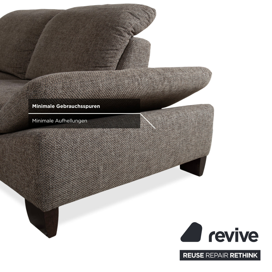 Willi Schillig fabric two-seater grey manual function sofa couch