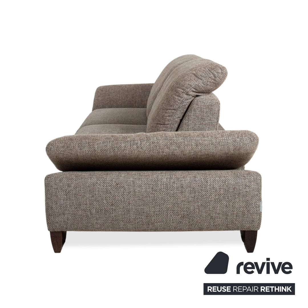 Willi Schillig fabric two-seater grey manual function sofa couch