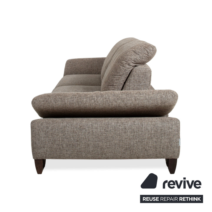 Willi Schillig fabric two-seater grey manual function sofa couch